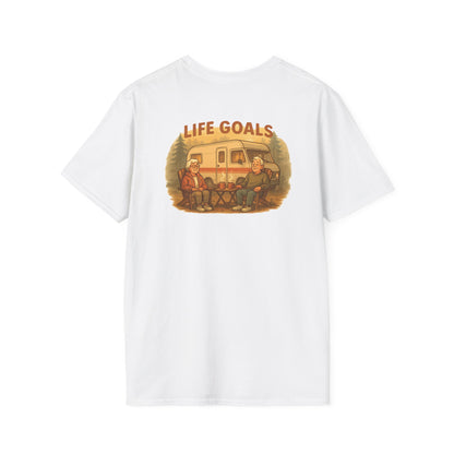 Life Goals – Cozy RV Morning Tee for Campers Who Get It - RV T-Shirt