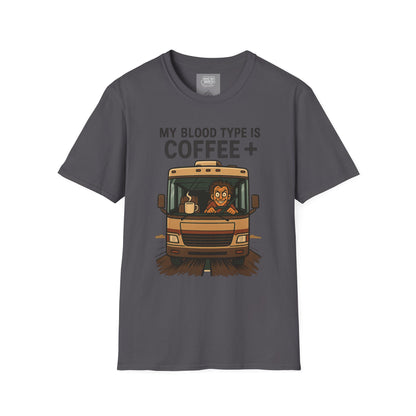 My Blood Type is Coffee+ RV Tee
