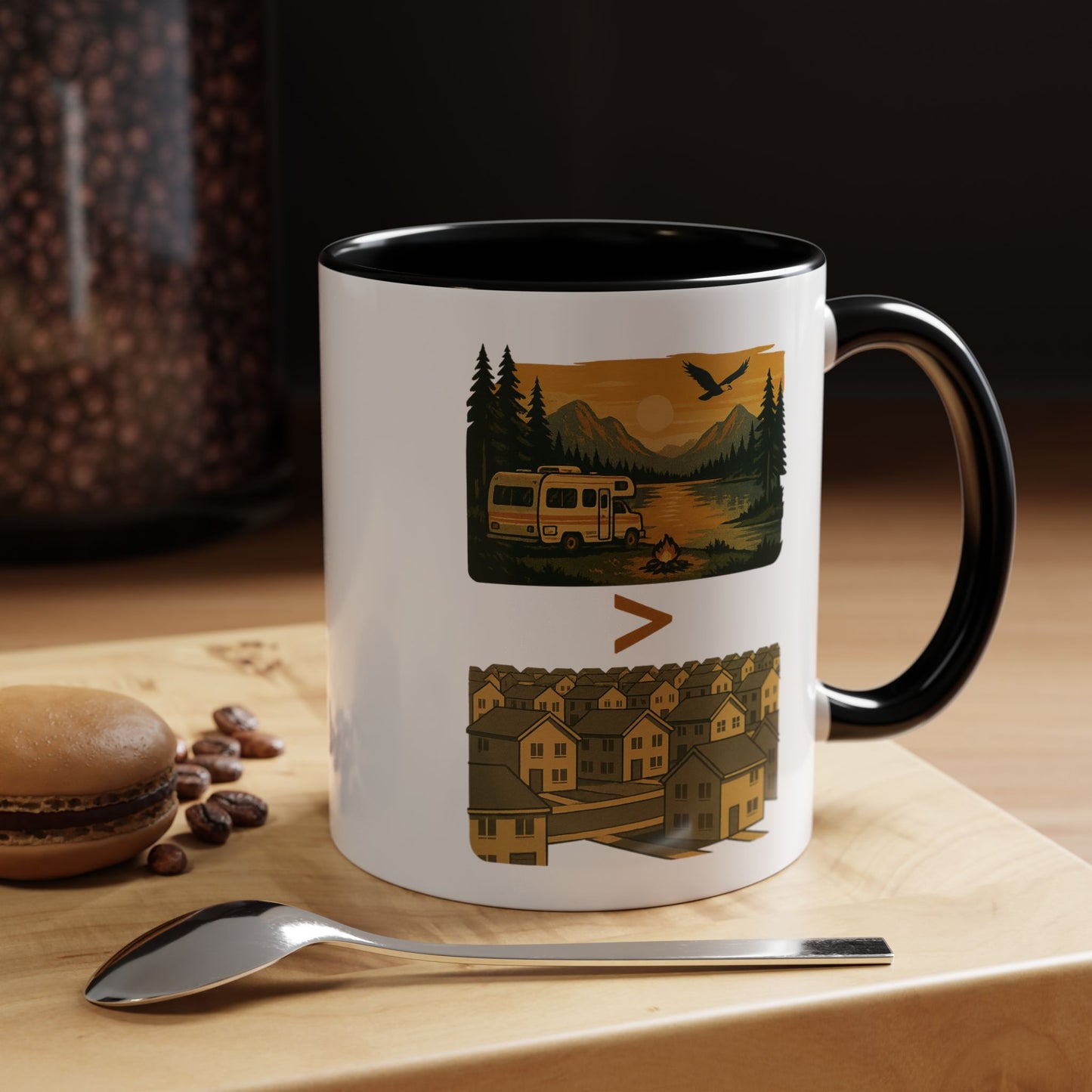 RV Life vs Suburban Life Coffee Mug