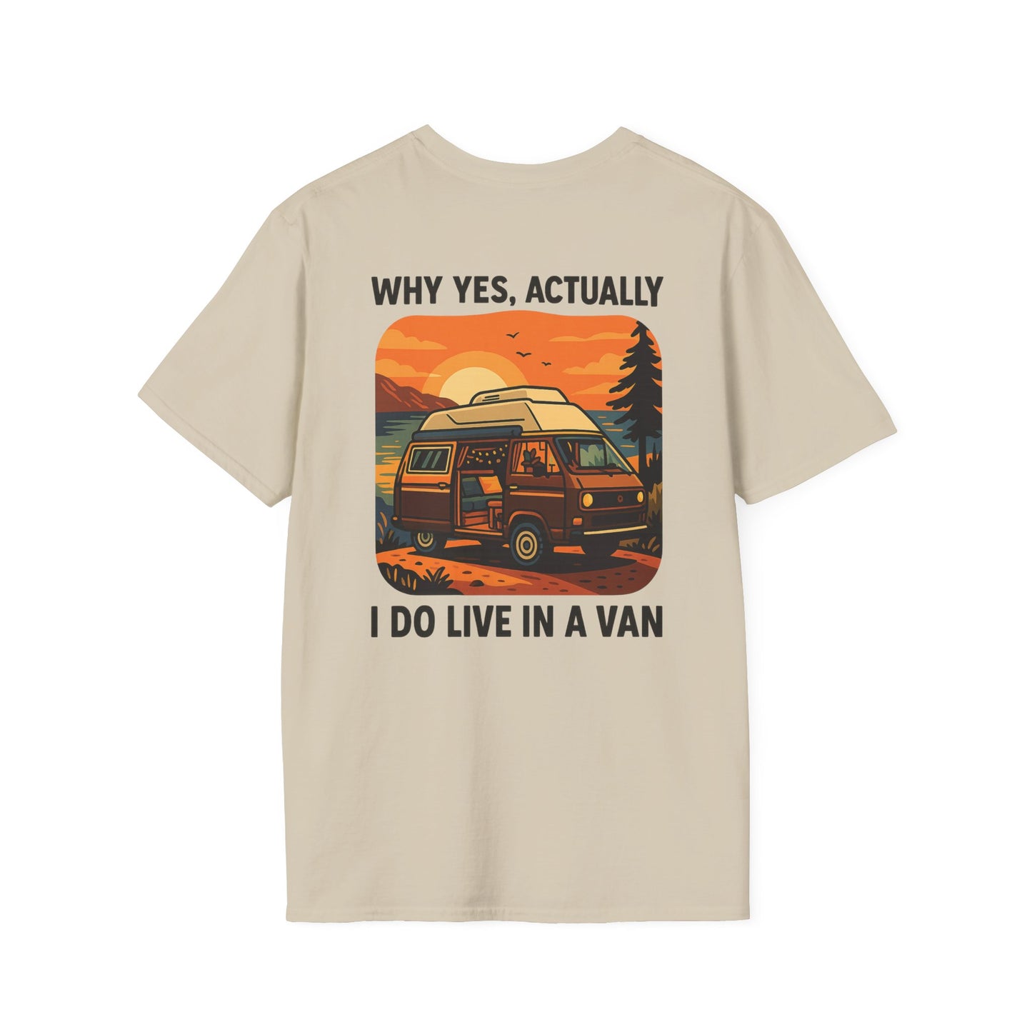 Why Yes, Actually I Do Live in a Van Tee - VW Westfalia Edition