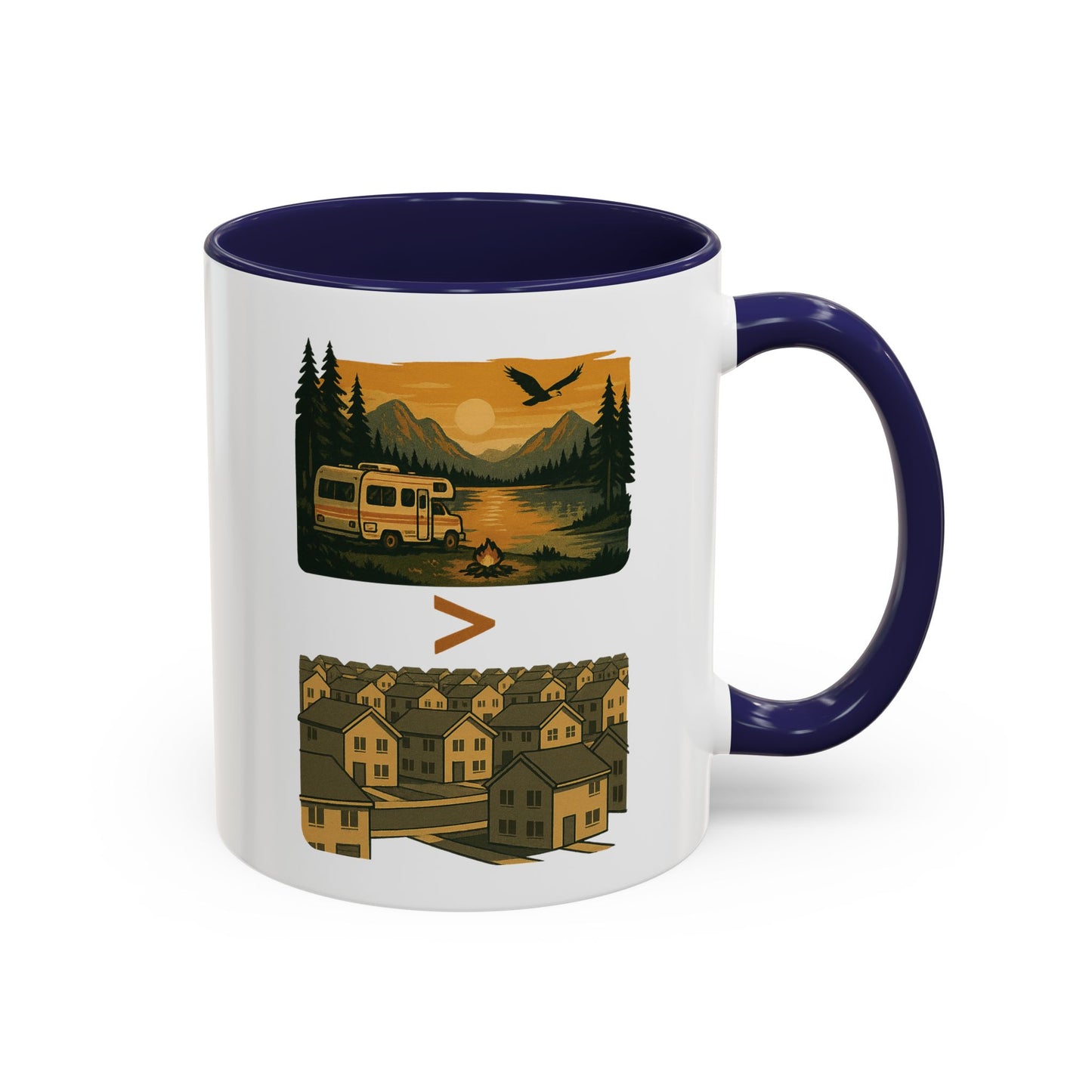 RV Life vs Suburban Life Coffee Mug