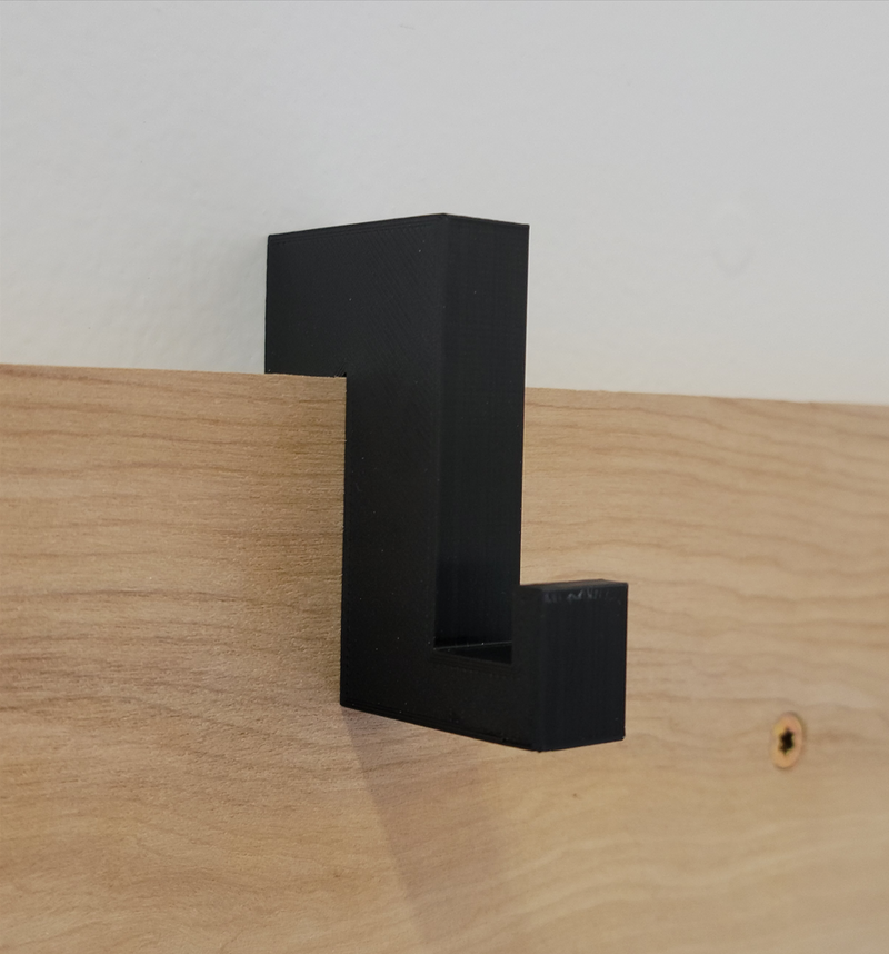 3D printed French cleat hooks, 2 pack