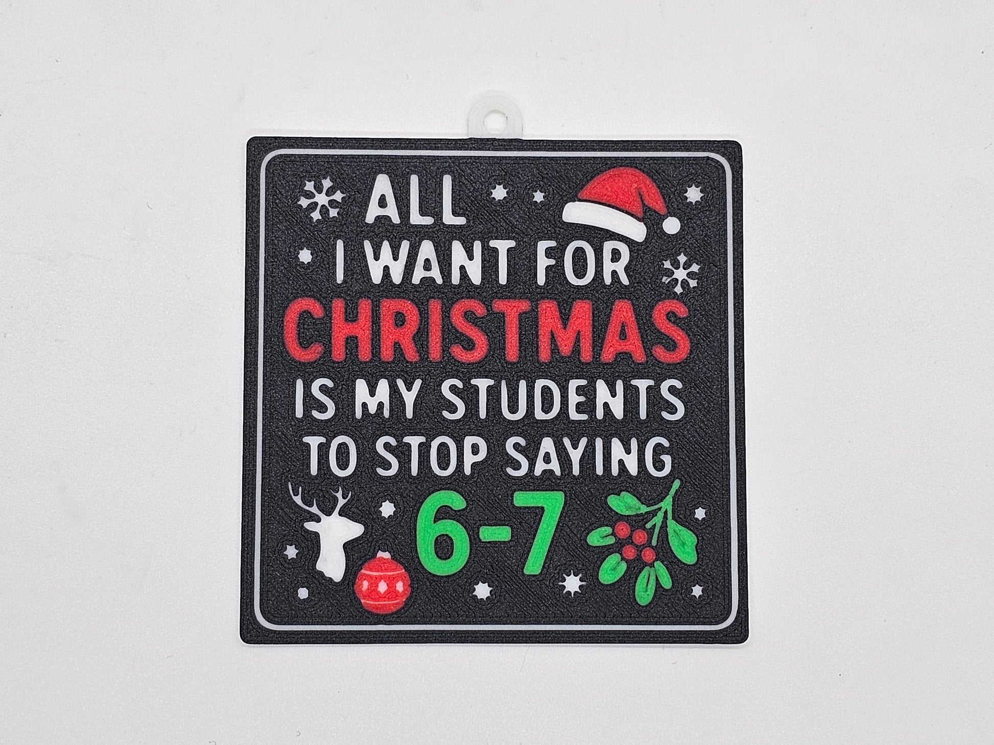 All I Want for Christmas 6-7 funny teacher magnet