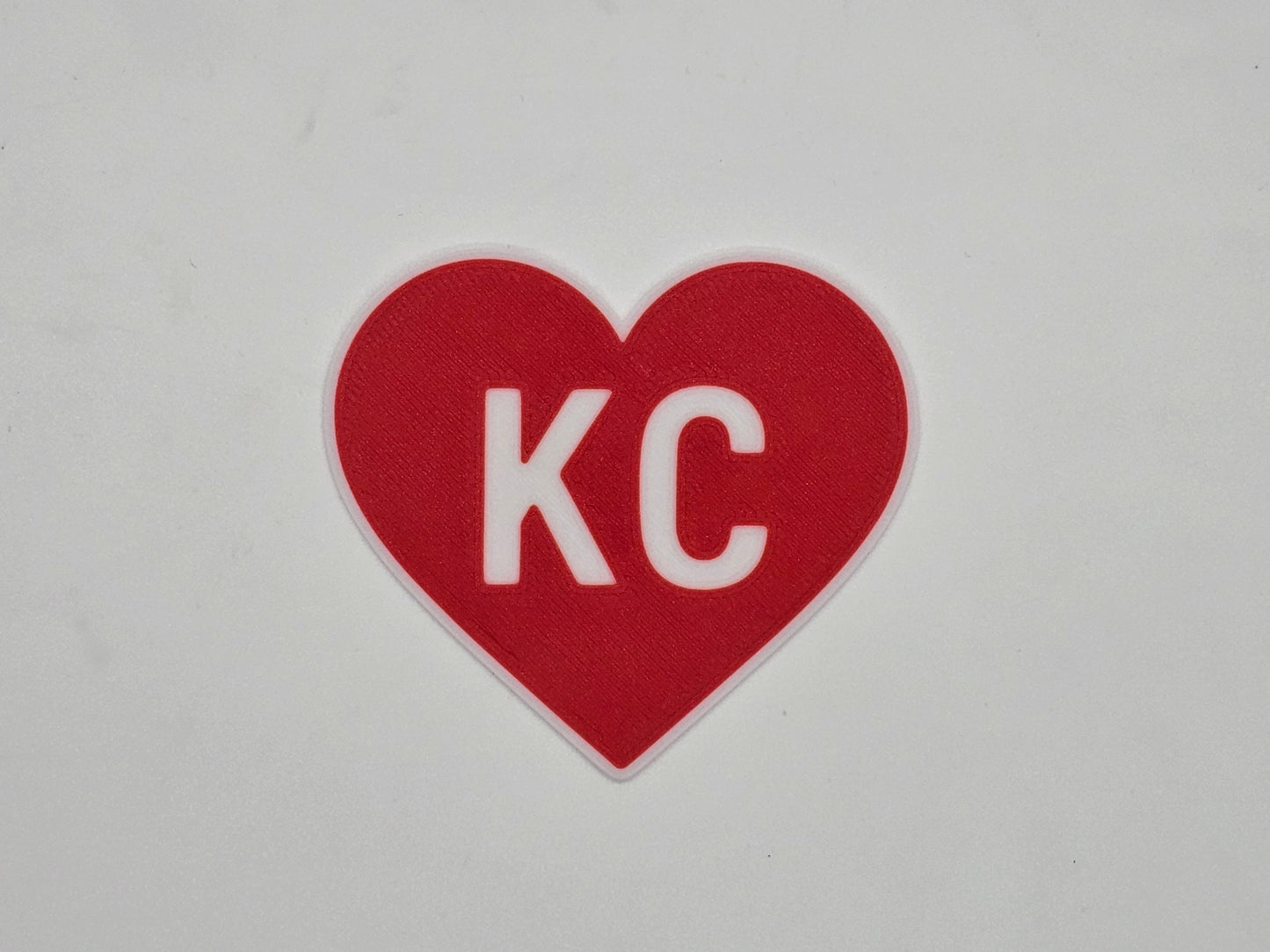 Red and white KC heart Kansas City magnet