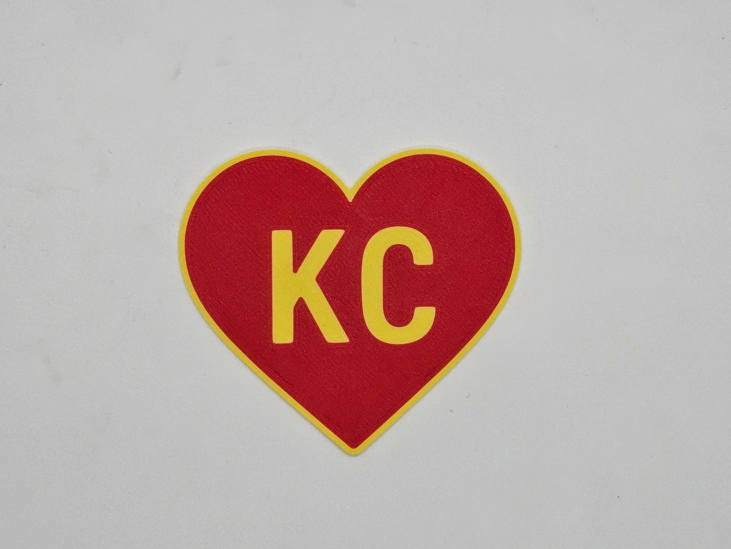 Red and yellow KC heart Kansas City magnet