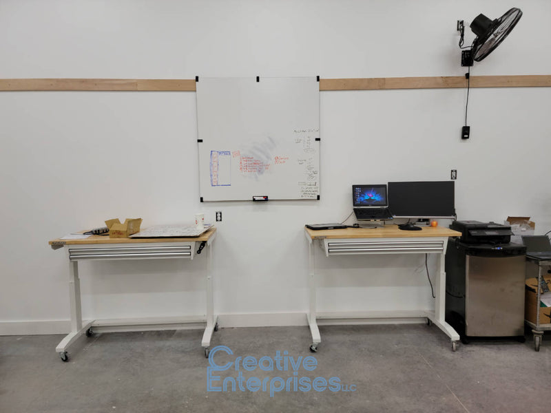 French cleat whiteboard mounts with marker holder