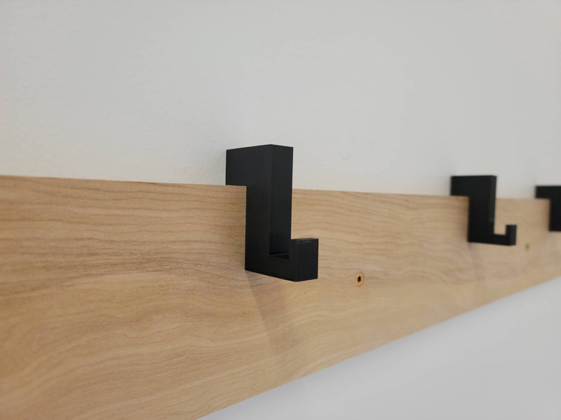 Maple French cleat storage rail and hanger set